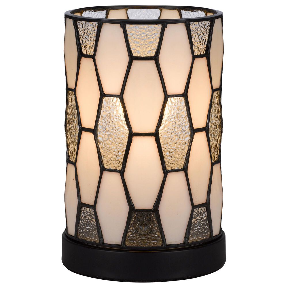 Cal Lighting 9" Tiffany Accent Lamp in Black, , large