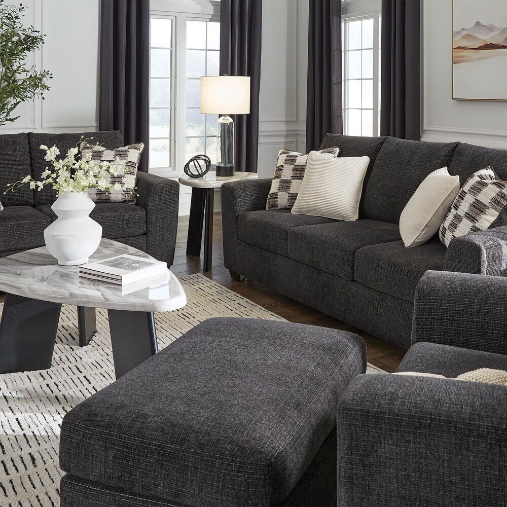 Ashley Loreo Ottoman in Ebony, , large