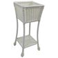 International Caravan Maui 2-Tier Square Plant Stand in White, , large