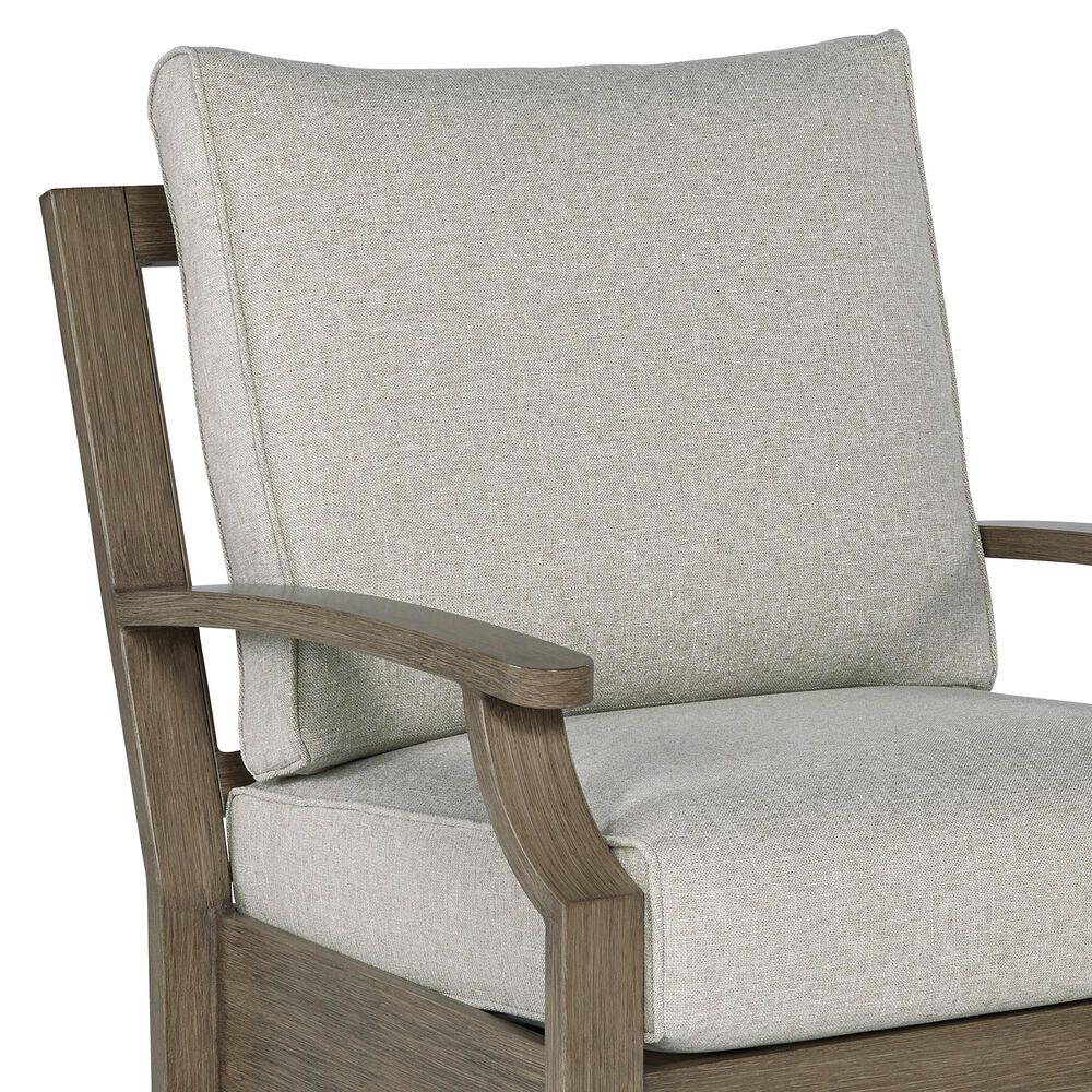 Ashley Rainier Ranch Swivel Glider Chair in Brown, , large