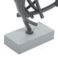Maple and Jade Abstract Decorative Sculpture with Marble Base in Dark Gray and White, , large