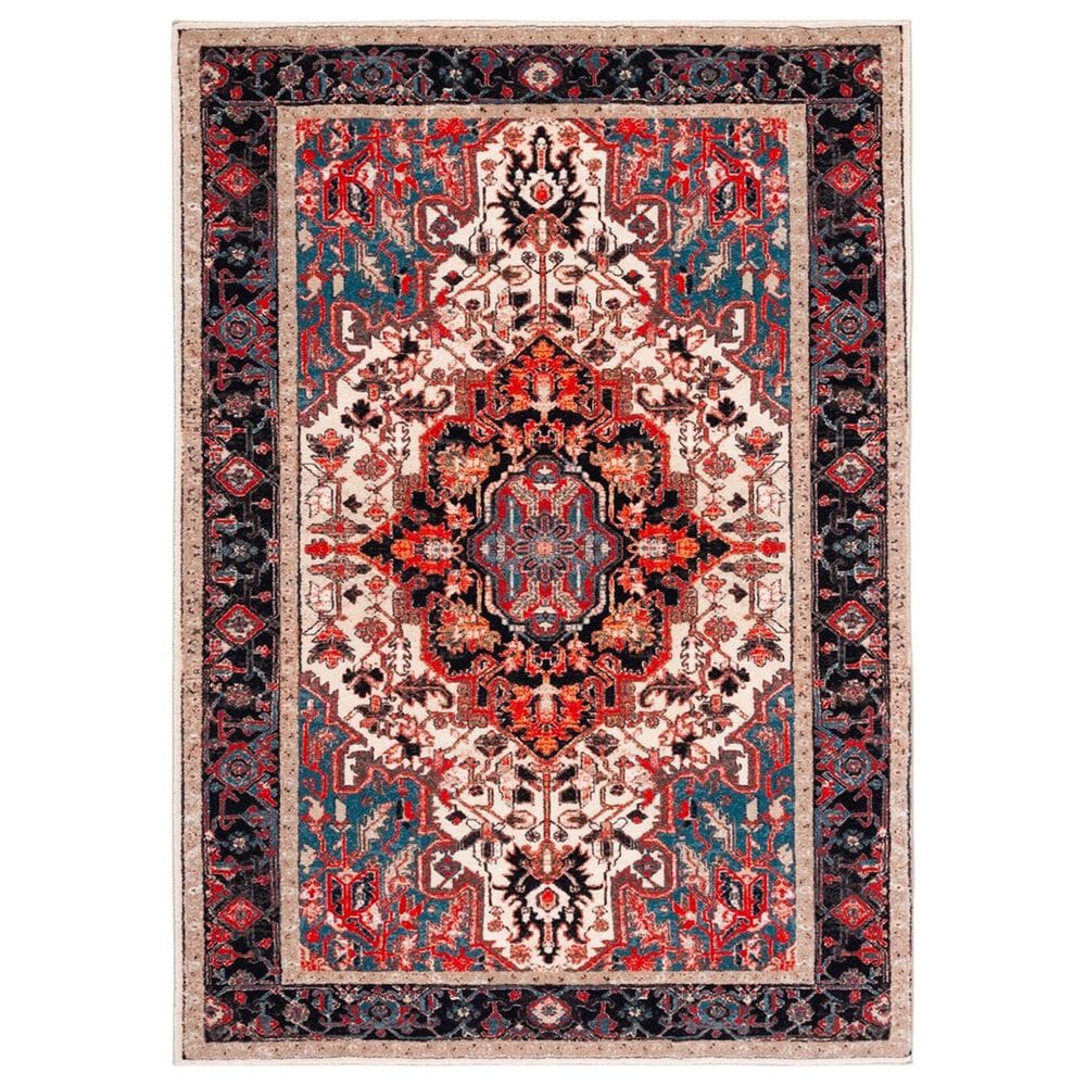 Safavieh Riviera 7"9" x 10" Ivory and Blue Area Rug, , large