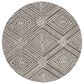 Safavieh Micro-Loop 5" Round Dark Grey and Ivory Area Rug, , large