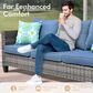 HOMLUX 10-Piece Patio Seating Bundle in Denim Blue, , large