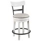 Ashley Valebeck Swivel Counter Height Stool in White and Black, , large