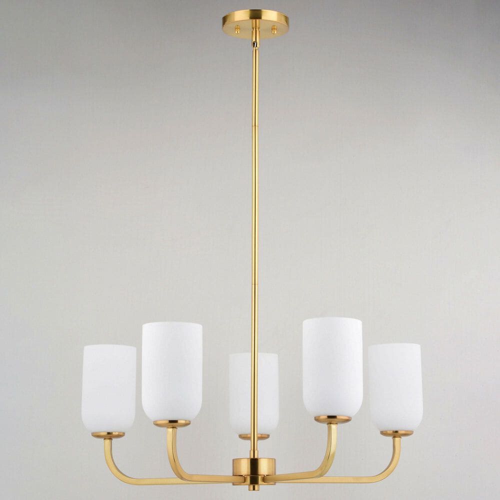 Vaxcel International Co. Ltd. Shelby 5-Light Chandelier in Natural Brass, , large