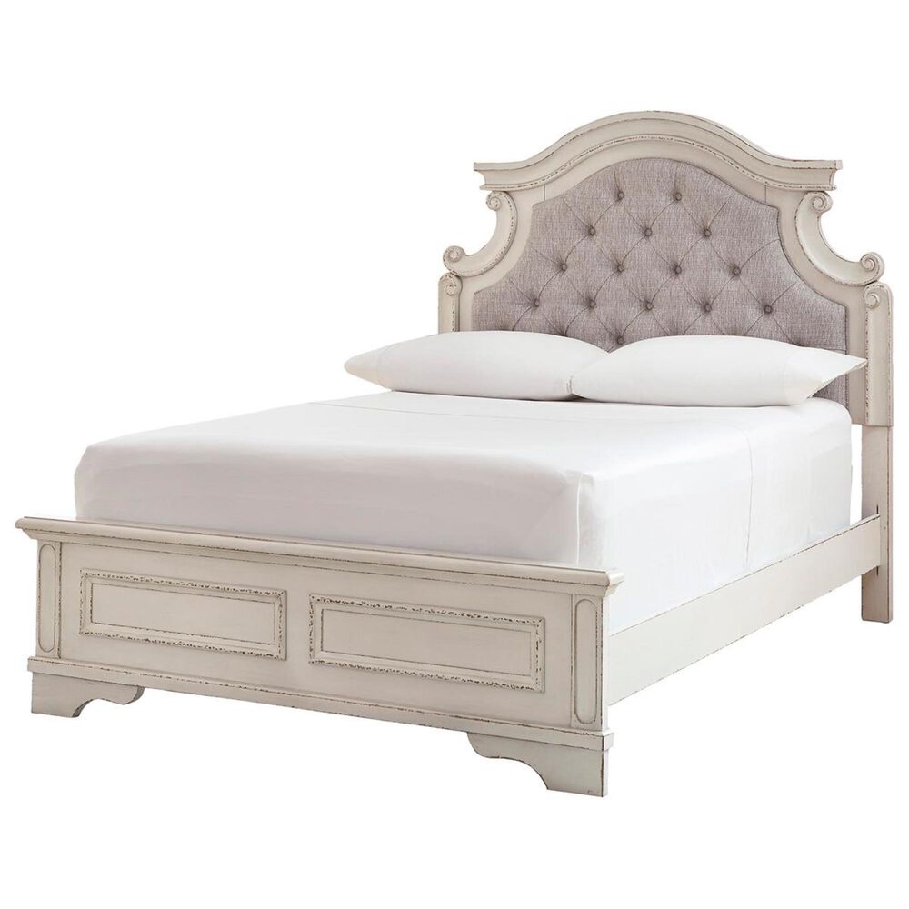 Ashley Realyn 5 Piece Full Bedroom Set in Chipped White, , large