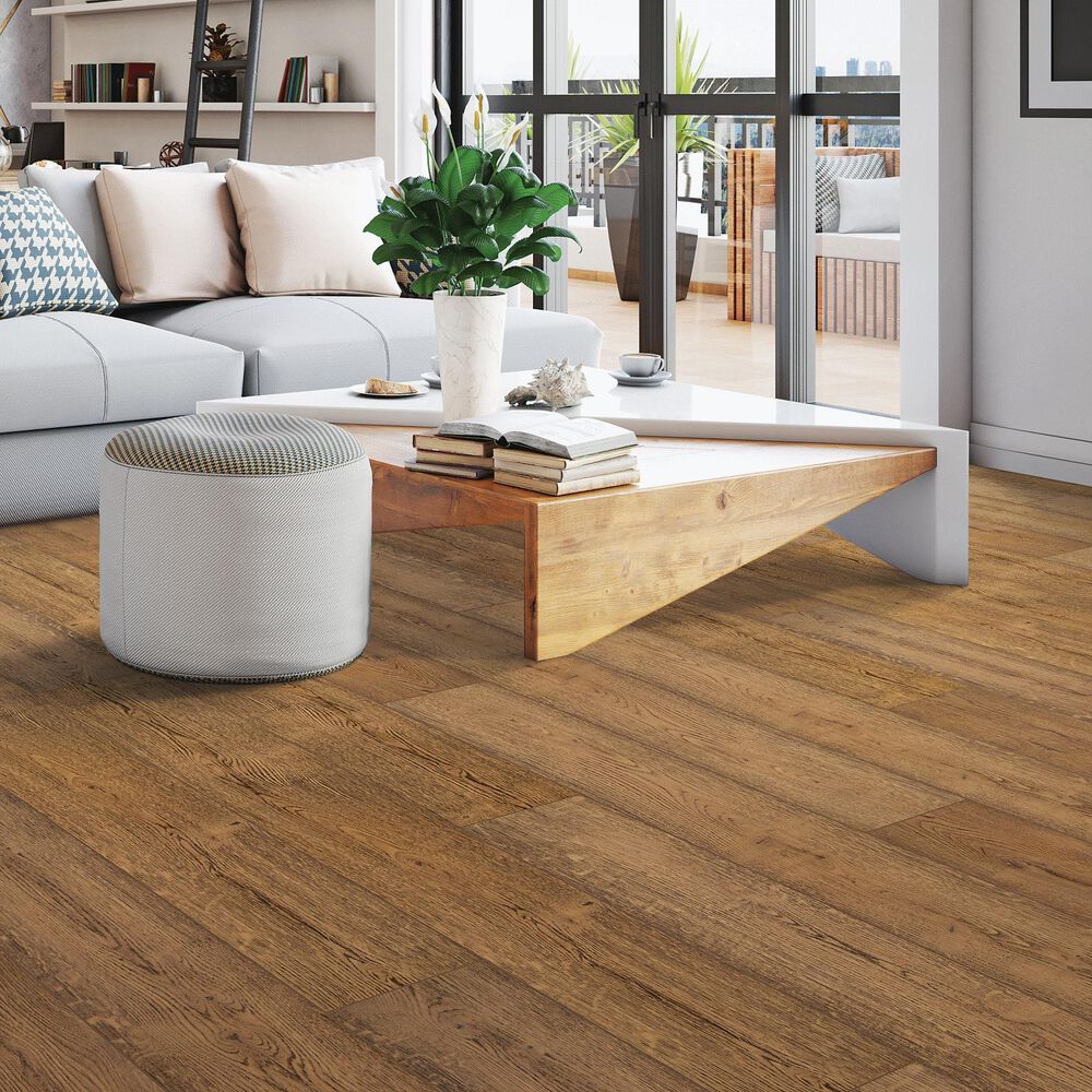 Mohawk SolidTech Premier Monroe Gardens Smoked Bourbon 8&quot; X 60&quot; Luxury Vinyl Plank, , large