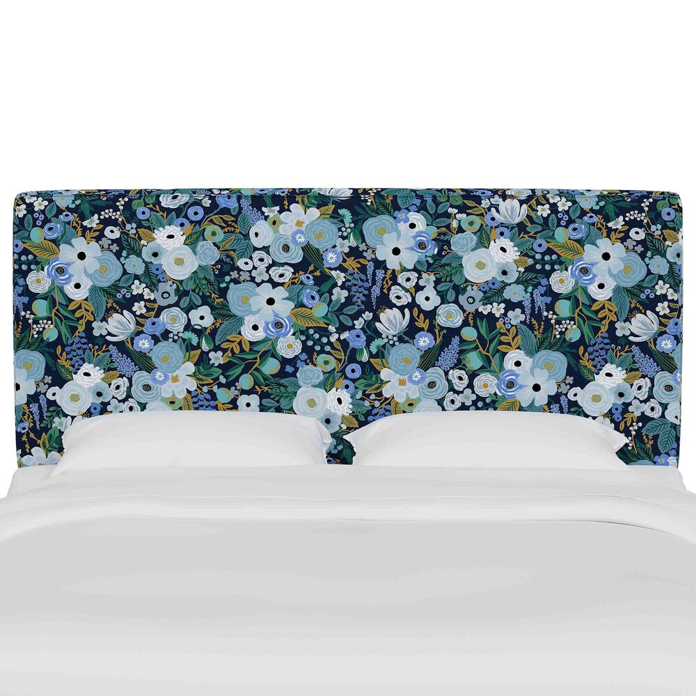 Skyline Furniture Elly King Headboard in Garden Party Blue, , large