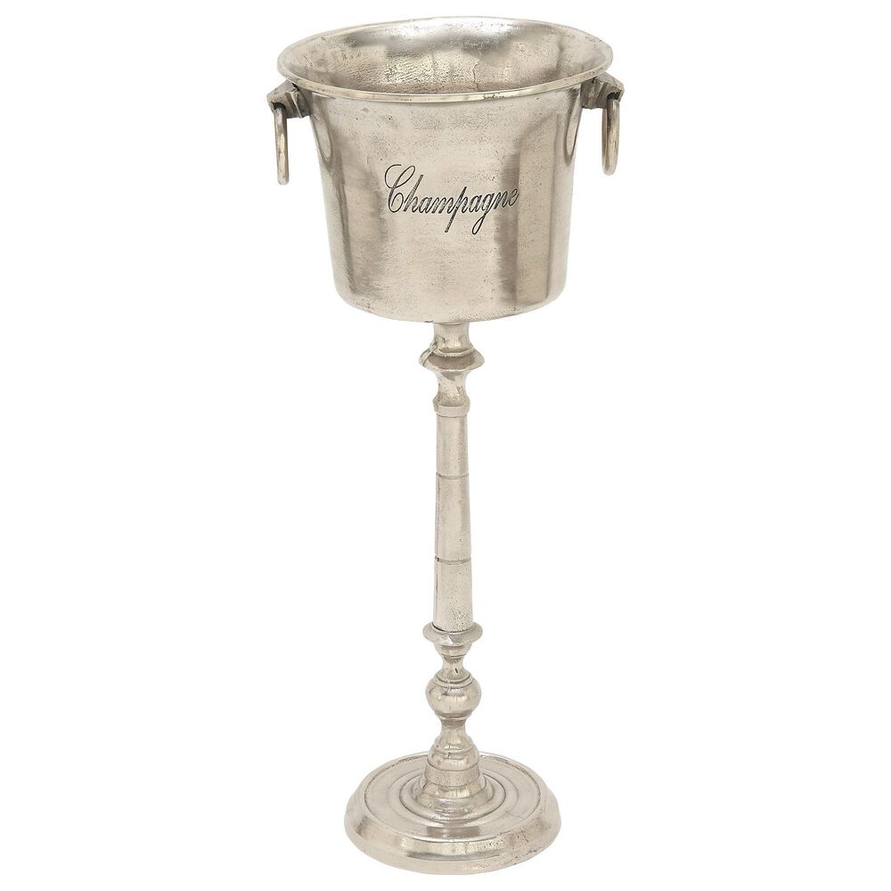 Maple and Jade 35" "Champagne" Wine Holder in Silver, , large