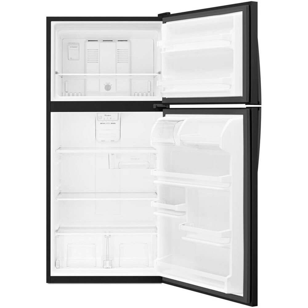 Whirlpool 18 Cu. Ft. Top Freezer Refrigerator with Flexi Slide Bin in Black, , large