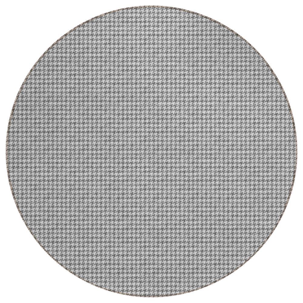 Dalyn Rug Company Hinton 4" Round Grey Indoor/Outdoor Area Rug, , large