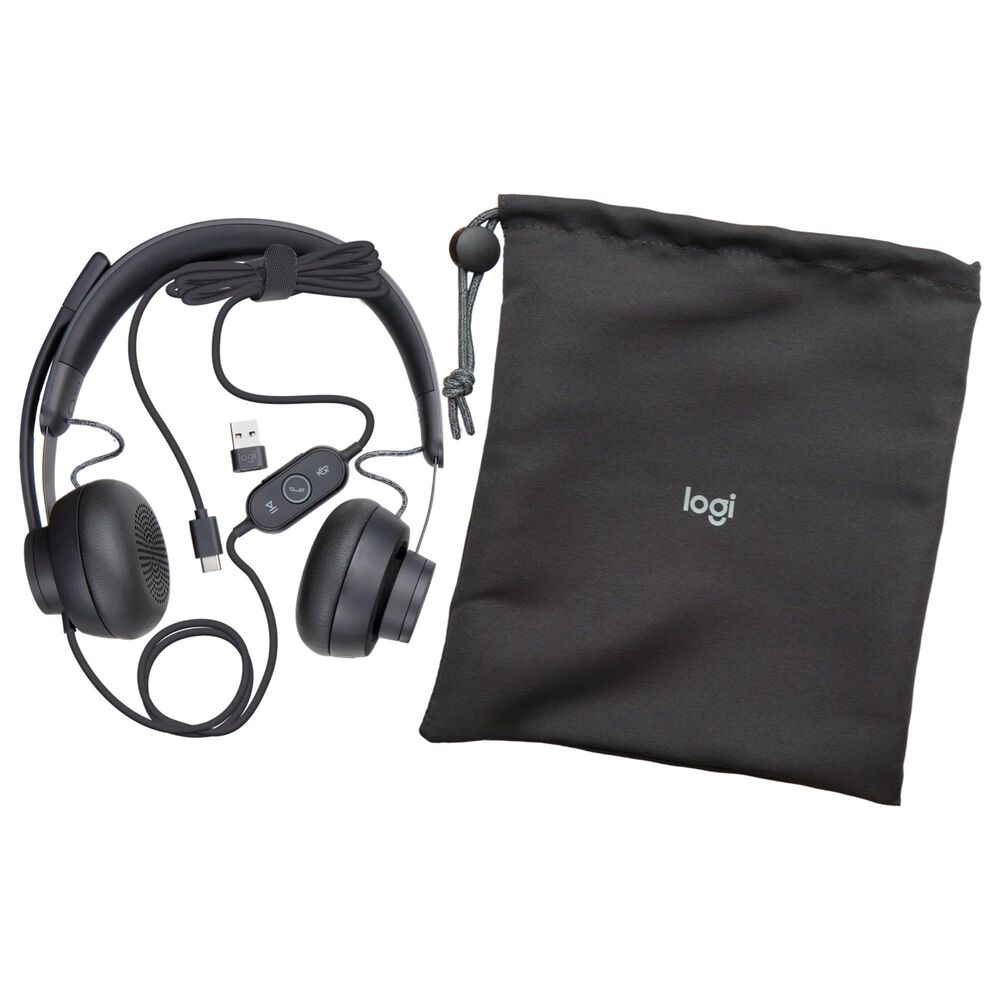 Logitech Zone 750 Wired Headset in Black | Nebraska Furniture Mart