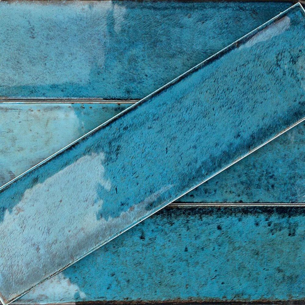 Soho Studio Alchimia Blue 3&quot; x 12&quot; Ceramic Tile, , large