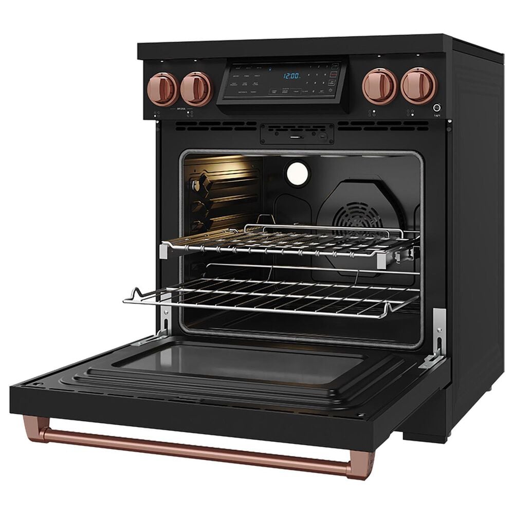 Thor Kitchen Gordon Ramsay 4.8 Cu. Ft. Professional Induction Range with Rose Gold Handle Kit in Black, , large