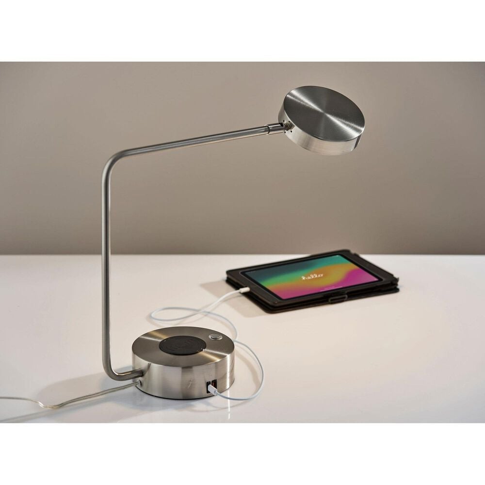 Adesso Viper Desk Lamp in Brushed Steel, , large