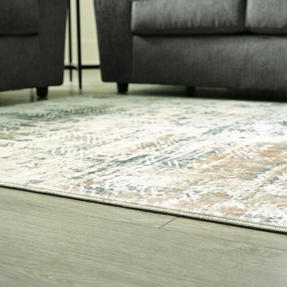 Ashley Redlings 7&#39;5&quot; x 9&#39;6&quot; Ivory, Honey, Spice, Gray, Taupe and Charcoal Area Rug, , large