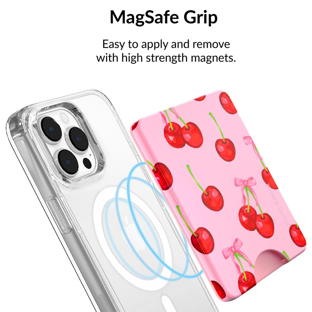 Velvet Caviar MagSafe Phone Wallet in Sweet Cherry, , large
