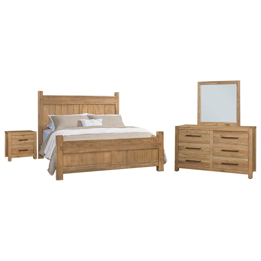 Viceray Collections Joinery 4-Piece King Poster Bedroom Set in Natural Oak, , large