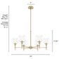 Hunter Xidane 6-Light Chandelier in Alturas Gold, , large