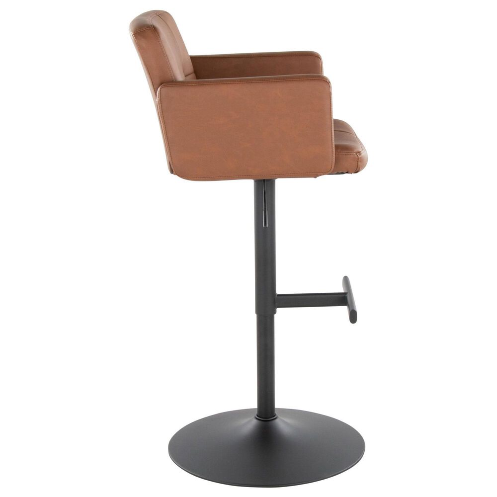 Lumisource Stout Swivel Adjustable Barstool in Black, , large