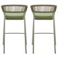 Zuo Modern Skye Patio Barstool in Green (Set of 2), , large