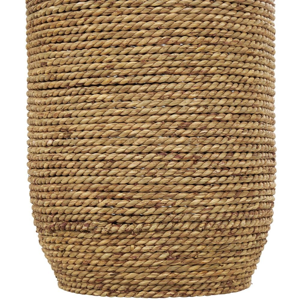 Maple and Jade 32&quot; Seagrass Handmade Decorative Vase in Dark Brown and Light Brown, , large