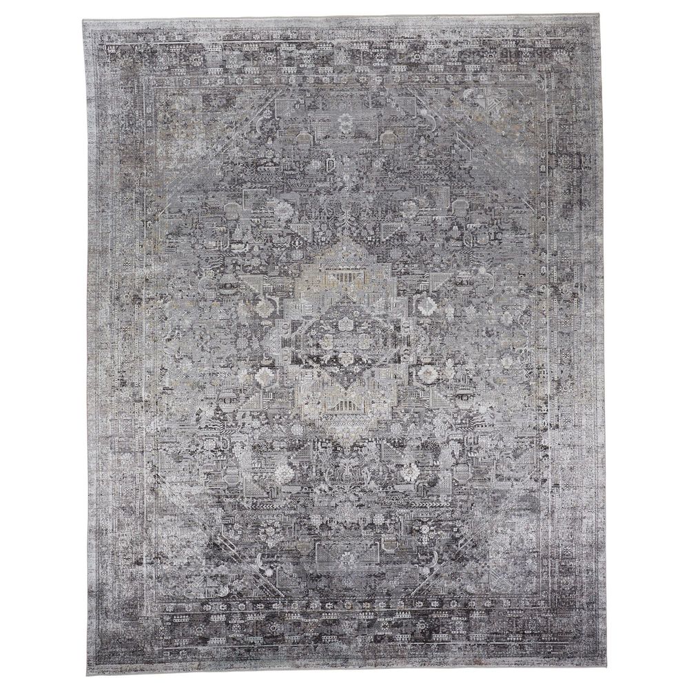Feizy Sarrant 4" x 5"3" Gray Area Rug, , large