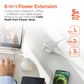 Hypercel Cube Multi-Port Power Strip with Extension Cord in White, , large