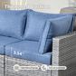 HOMLUX 7-Piece Patio Conversation Set with Grey Wicker in Denim Blue, , large