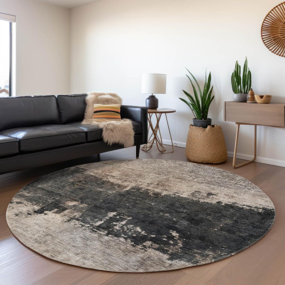 Dalyn Rug Company Nouveau NV23 8&#39; Round Taupe Indoor/Outdoor Area Rug, , large