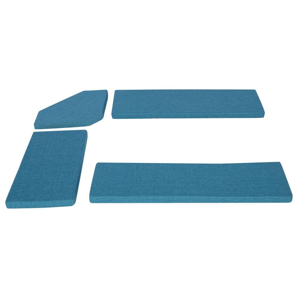 Linon Home Decor Chelsea 4-Piece Cushion Set in Blue, , large