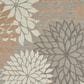 Nourison Aloha Floral 4" Round Natural Indoor/Outdoor Area Rug, , large
