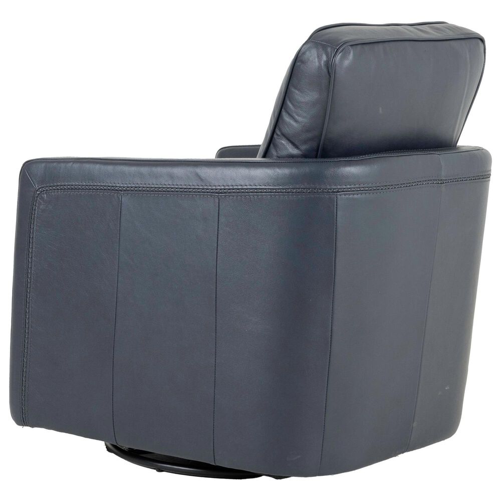 Italiano Furniture Turner Swivel Glider Chair in Blue, , large