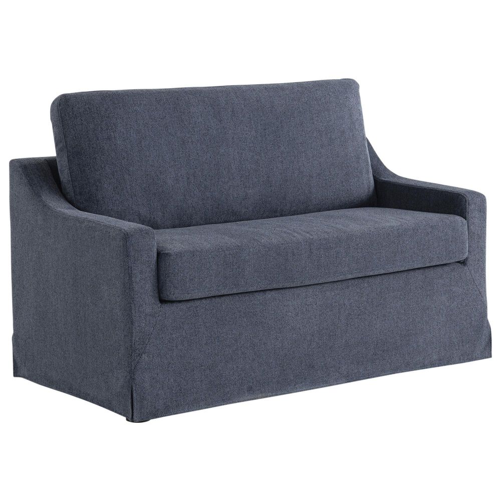 Lifestyle Solutions Harper Twin Convertible Sleeper Loveseat in Navy, , large