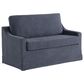 Lifestyle Solutions Harper Twin Convertible Sleeper Loveseat in Navy, , large
