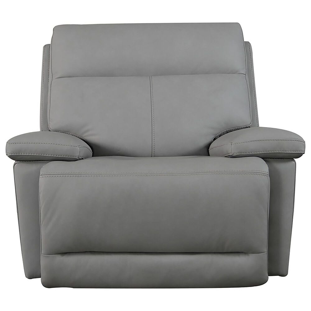 Bassett P2 ZG Leather Recliner in Gray, , large