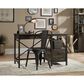 Sauder Steel River Desk in Carbon Oak and Black, , large