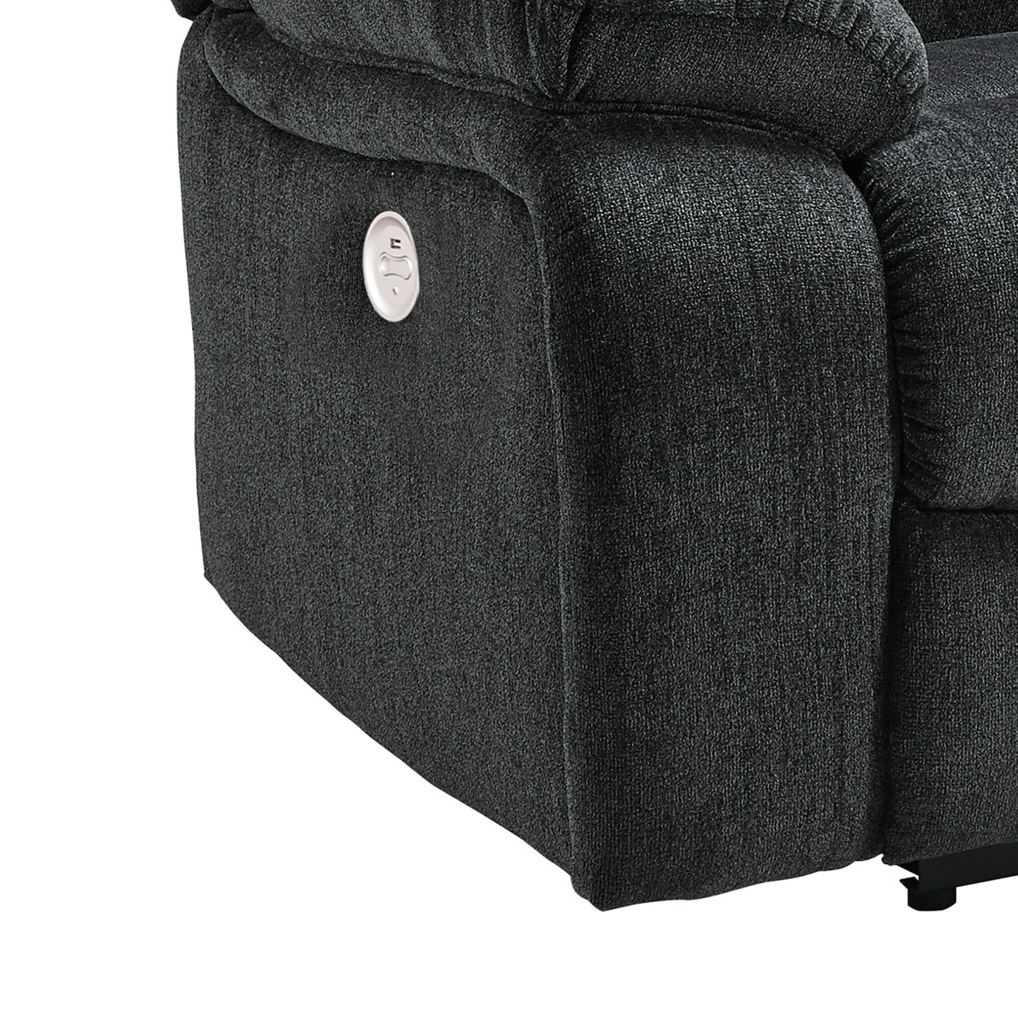 Draycoll power reclining clearance loveseat with console