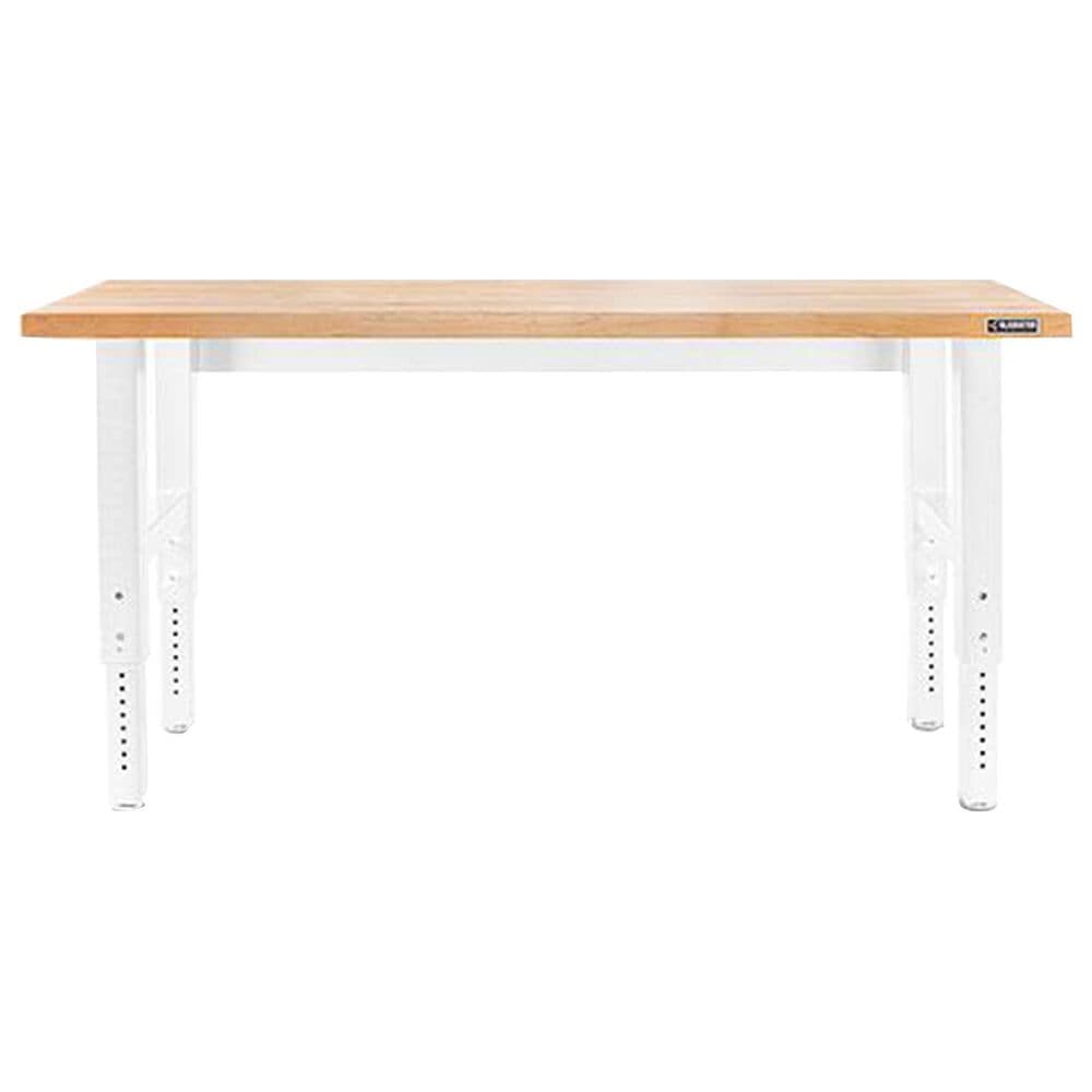 Gladiator 6" Adjustable Height Hardwood Workbench in White, , large