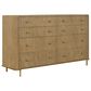 Pacific Landing Arini 4-Piece King Panel Bed Set in Brown, , large