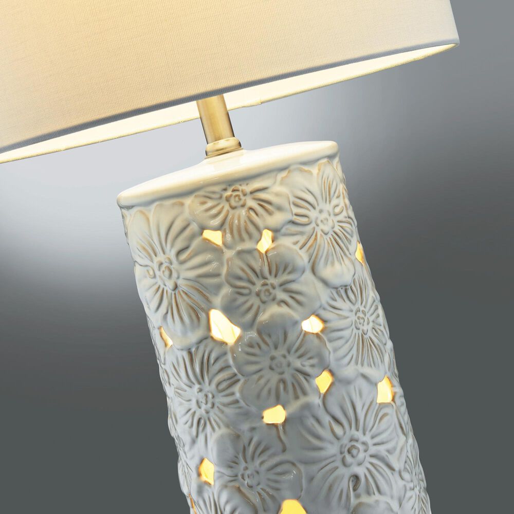 Lite Source Flora Table Lamp in White, , large