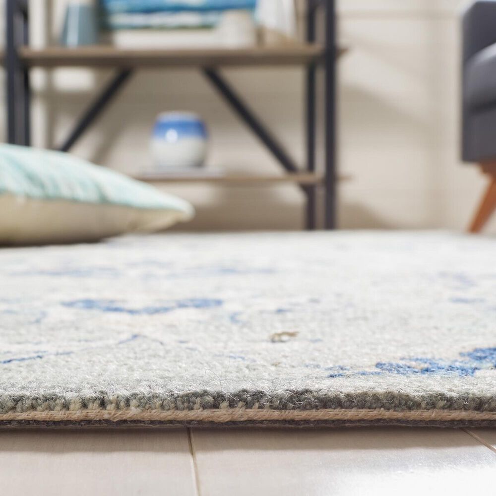 Safavieh Micro-Loop MLP387F 8&#39; x 10&#39; Gray and Blue Area Rug, , large