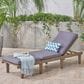 Hearth and Haven Ariana Outdoor Wood Chaise Lounge with Cushions in Grey, , large