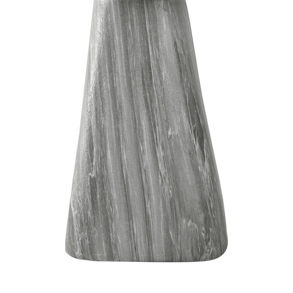 Furniture of America Karvyn 18" Marble Side Table in Gray, , large