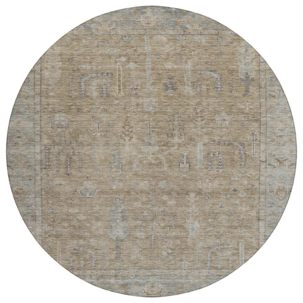 Dalyn Rug Company Solace SL11 8" Round Tan Area Rug, , large