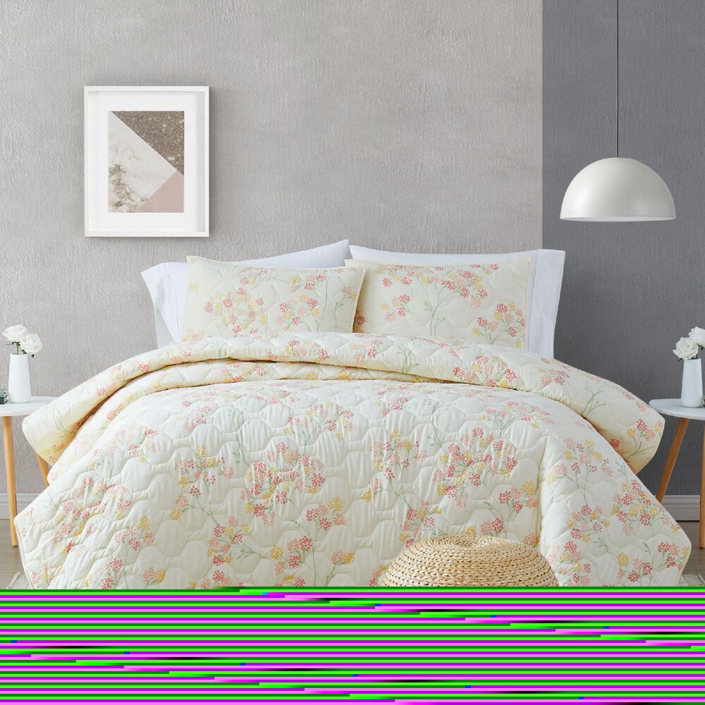 Pem America Vivian 3-Piece King Quilt Set in Off White, , large