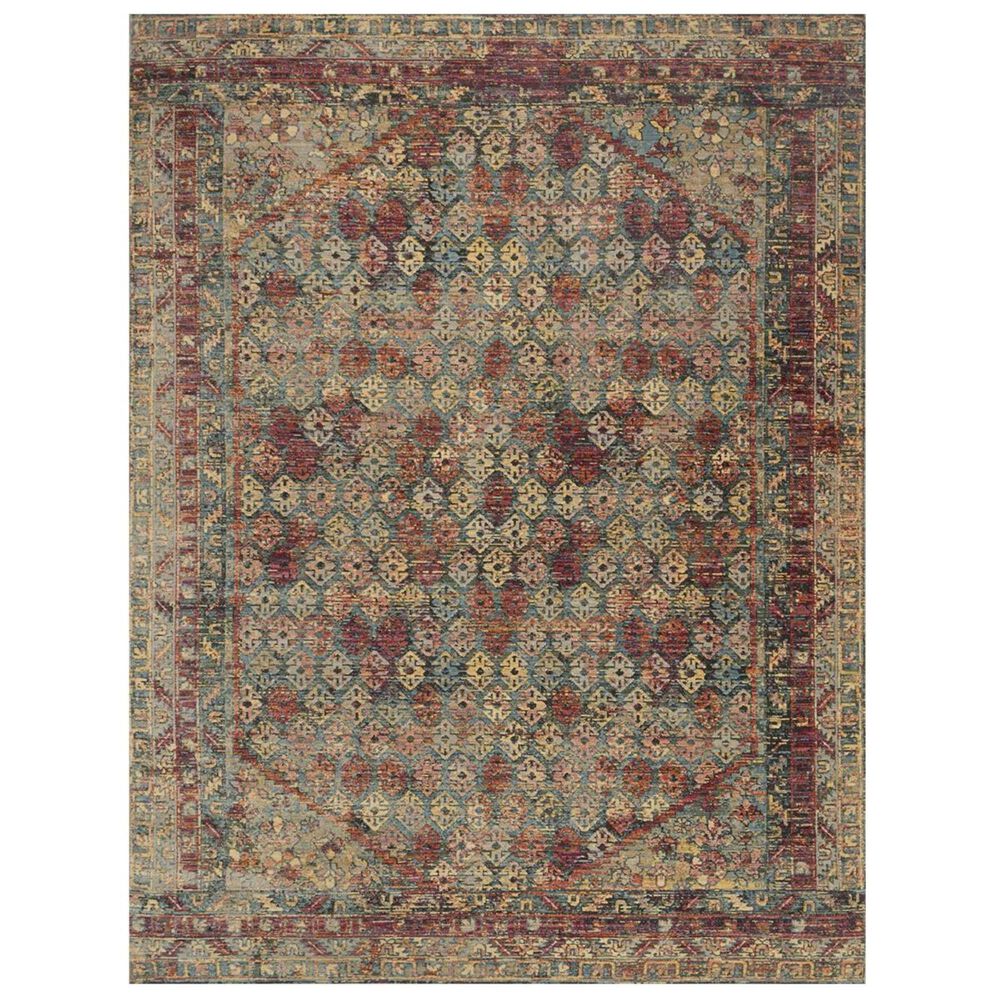Loloi Javari JV-03 9"6" x 12"6" Slate and Berry Area Rug, , large