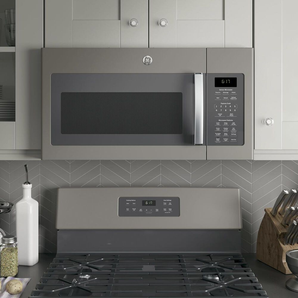 GE Appliances 1.7 Cu. Ft. Over-the-Range Microwave with Sensor in Slate, , large
