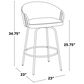 LumiSource Claire Swivel Counter Stool with Black Faux Leather Upholstery in Gold (Set of 2), , large